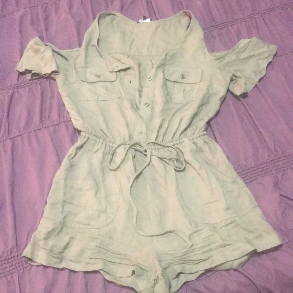 Olive green romper